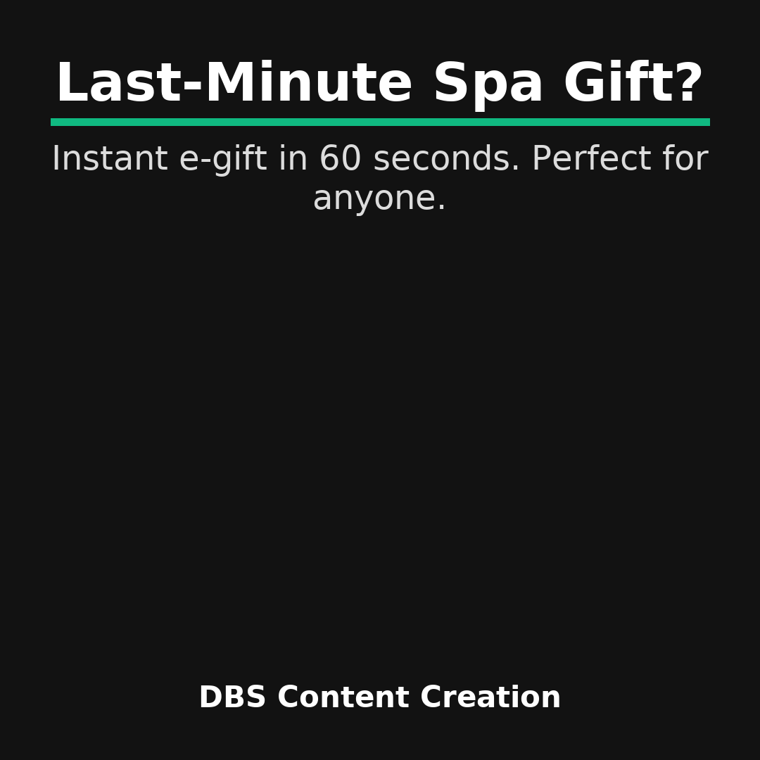 Last-minute spa gift — instant e-gift